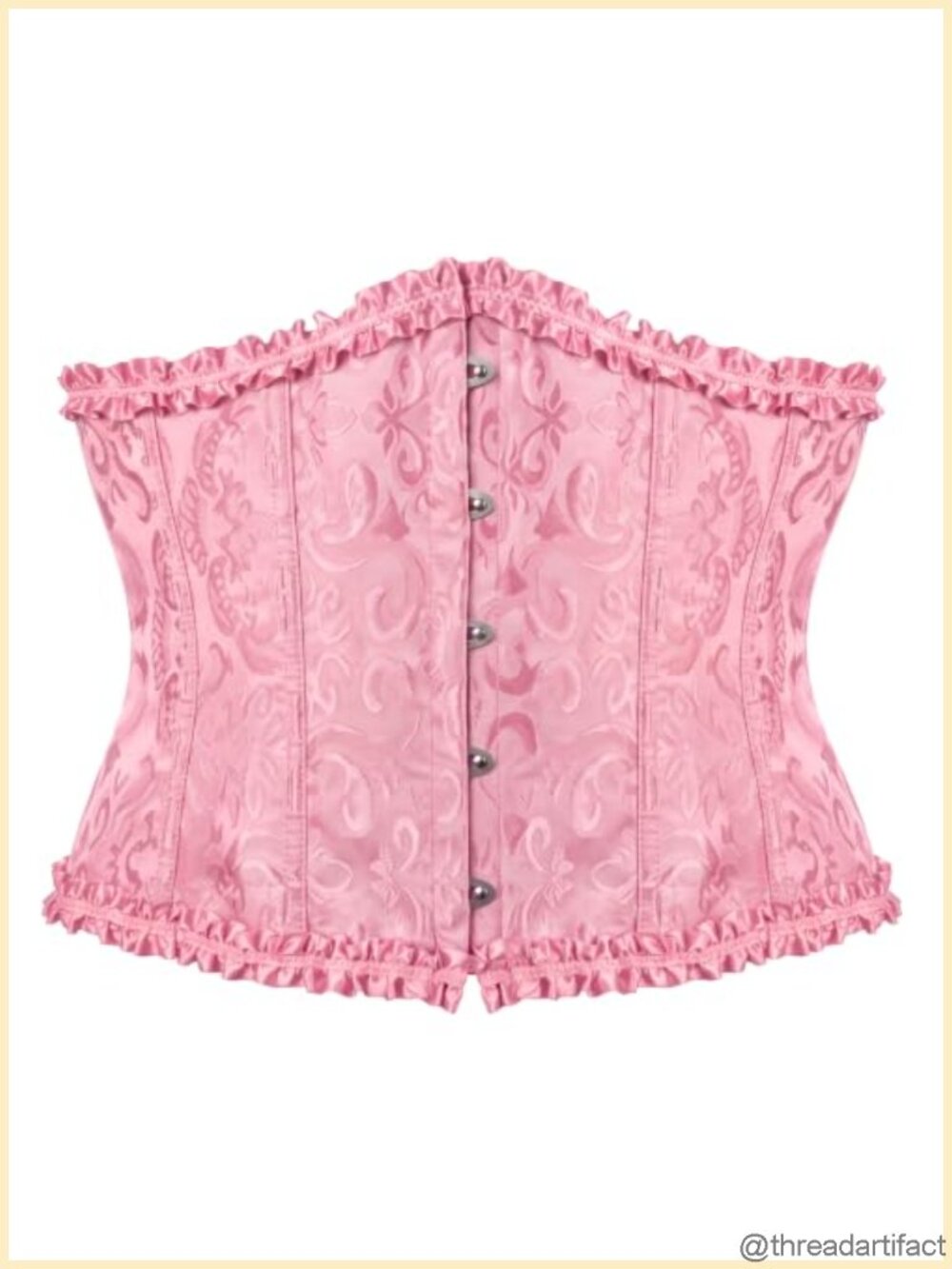 Floral Jacquard Underbust Corset Belt Waist Shaper Costume
